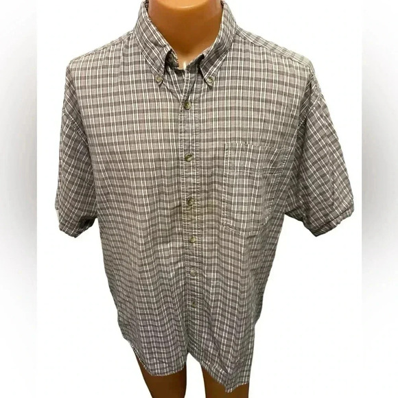 2XL Mens Wrangler Rugged Wear Button Up Short Sleeve Shirt in like new condition - Picture 1 of 8